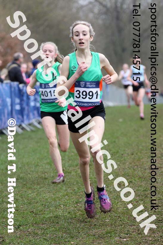 Girls under-15s Inter Counties Cross Country, Prestwold Hall, Loughborough. Photo: David T. Hewitson/Sports for All Pics